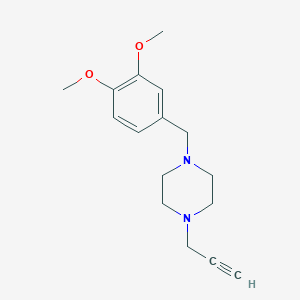 molecular formula C16H22N2O2 B2942261 1-[(3,4-Dimethoxyphenyl)methyl]-4-(prop-2-yn-1-yl)piperazine CAS No. 1240834-40-5