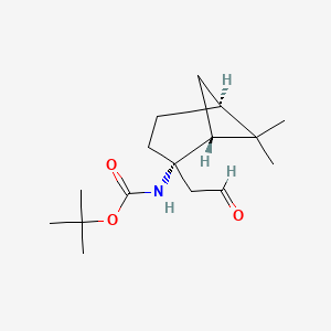 molecular formula C16H27NO3 B2942307 tert-butyl {(1R,2S,5S)-6,6-dimethyl-2-(2-oxoethyl)bicyclo[3.1.1]hept-2-yl}carbamate CAS No. 1379797-42-8