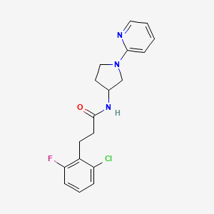 3-(2-chloro-6-fluorophenyl)-N-(1-(pyridin-2-yl)pyrrolidin-3-yl)propanamide