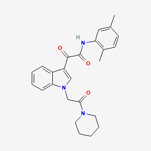 N-(2,5-dimethylphenyl)-2-oxo-2-[1-(2-oxo-2-piperidin-1-ylethyl)indol-3-yl]acetamide