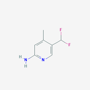 molecular formula C7H8F2N2 B2942339 5-(Difluoromethyl)-4-methylpyridin-2-amine CAS No. 1805301-60-3