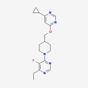 4-(4-(((6-Cyclopropylpyrimidin-4-yl)oxy)methyl)piperidin-1-yl)-6-ethyl-5-fluoropyrimidine