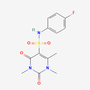 molecular formula C13H14FN3O4S B2942370 N-(4-fluorophenyl)-1,3,6-trimethyl-2,4-dioxo-1,2,3,4-tetrahydropyrimidine-5-sulfonamide CAS No. 893340-30-2