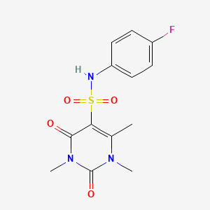 N-(4-fluorophenyl)-1,3,4-trimethyl-2,6-dioxopyrimidine-5-sulfonamide