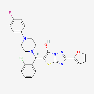 5-((2-Chlorophenyl)(4-(4-fluorophenyl)piperazin-1-yl)methyl)-2-(furan-2-yl)thiazolo[3,2-b][1,2,4]triazol-6-ol