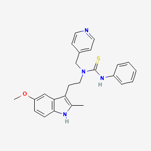 1-(2-(5-methoxy-2-methyl-1H-indol-3-yl)ethyl)-3-phenyl-1-(pyridin-4-ylmethyl)thiourea