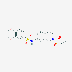 N-(2-(ethylsulfonyl)-1,2,3,4-tetrahydroisoquinolin-7-yl)-2,3-dihydrobenzo[b][1,4]dioxine-6-sulfonamide