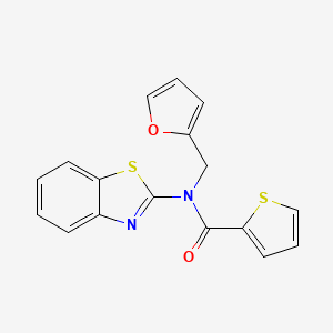 molecular formula C17H12N2O2S2 B2942405 N-(benzo[d]thiazol-2-yl)-N-(furan-2-ylmethyl)thiophene-2-carboxamide CAS No. 922385-18-0
