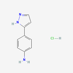 B2942407 4-(1H-pyrazol-3-yl)aniline hydrochloride CAS No. 698998-67-3; 89260-45-7