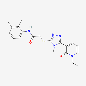 molecular formula C20H23N5O2S B2942415 N-(2,3-dimethylphenyl)-2-((5-(1-ethyl-2-oxo-1,2-dihydropyridin-3-yl)-4-methyl-4H-1,2,4-triazol-3-yl)thio)acetamide CAS No. 1105208-47-6