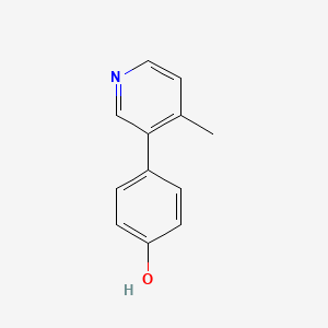 molecular formula C12H11NO B2942422 4-(4-Methylpyridin-3-yl)phenol CAS No. 53164-96-8
