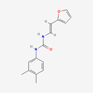 molecular formula C15H16N2O2 B2942424 1-(3,4-dimethylphenyl)-3-[(E)-2-(furan-2-yl)ethenyl]urea CAS No. 1164474-18-3