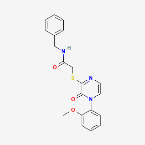 molecular formula C20H19N3O3S B2942430 N-benzyl-2-{[4-(2-methoxyphenyl)-3-oxo-3,4-dihydropyrazin-2-yl]sulfanyl}acetamide CAS No. 899759-29-6