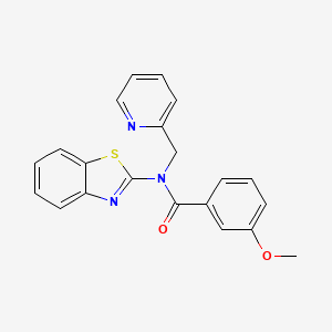 molecular formula C21H17N3O2S B2942447 N-(benzo[d]thiazol-2-yl)-3-methoxy-N-(pyridin-2-ylmethyl)benzamide CAS No. 898350-91-9