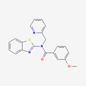 molecular formula C21H17N3O2S B2942447 N-(苯并[d]噻唑-2-基)-3-甲氧基-N-(吡啶-2-基甲基)苯甲酰胺 CAS No. 898350-91-9