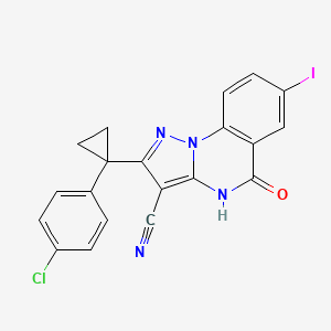 molecular formula C20H12ClIN4O B2942461 Dynapyrazole A 