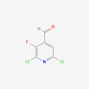 molecular formula C6H2Cl2FNO B2942470 2,6-Dichloro-3-fluoroisonicotinaldehyde CAS No. 2460748-78-9