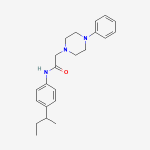 molecular formula C22H29N3O B2942472 N-[4-(sec-butyl)phenyl]-2-(4-phenylpiperazino)acetamide CAS No. 763130-55-8