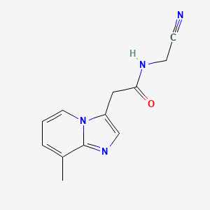 molecular formula C12H12N4O B2942483 N-(Cyanomethyl)-2-(8-methylimidazo[1,2-a]pyridin-3-yl)acetamide CAS No. 2249003-40-3