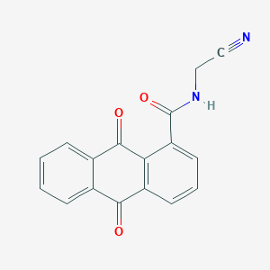 molecular formula C17H10N2O3 B2942484 N-(cyanomethyl)-9,10-dioxo-9,10-dihydroanthracene-1-carboxamide CAS No. 1797176-76-1