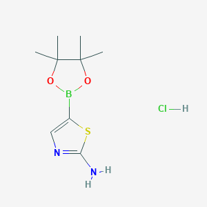 B2942555 5-(4,4,5,5-Tetramethyl-1,3,2-dioxaborolan-2-yl)-1,3-thiazol-2-amine hydrochloride CAS No. 1802375-99-0