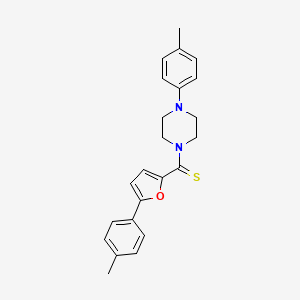 molecular formula C23H24N2OS B2942563 (5-(p-Tolyl)furan-2-yl)(4-(p-tolyl)piperazin-1-yl)methanethione CAS No. 394237-96-8