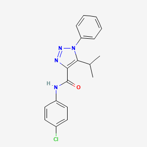 molecular formula C18H17ClN4O B2942564 N-(4-chlorophenyl)-1-phenyl-5-(propan-2-yl)-1H-1,2,3-triazole-4-carboxamide CAS No. 954816-65-0