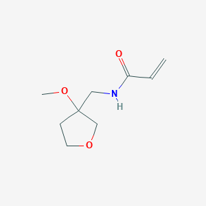 molecular formula C9H15NO3 B2942568 N-[(3-Methoxyoxolan-3-yl)methyl]prop-2-enamide CAS No. 1564820-82-1