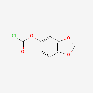molecular formula C8H5ClO4 B2942600 Benzo[d][1,3]dioxol-5-yl carbonochloridate CAS No. 117886-89-2