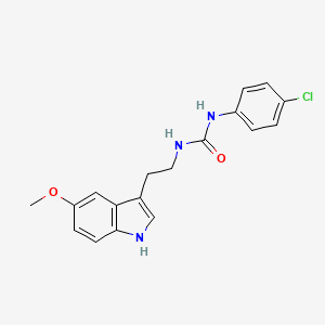 molecular formula C18H18ClN3O2 B2942604 1-(4-chlorophenyl)-3-[2-(5-methoxy-1H-indol-3-yl)ethyl]urea CAS No. 860786-97-6