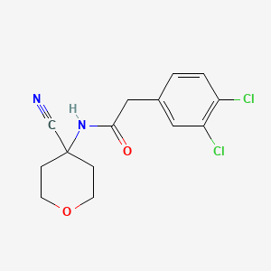 molecular formula C14H14Cl2N2O2 B2942628 N-(4-cyanooxan-4-yl)-2-(3,4-dichlorophenyl)acetamide CAS No. 1376370-60-3