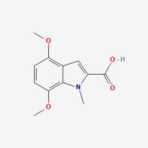 molecular formula C12H13NO4 B2942649 4,7-Dimethoxy-1-methyl-1H-indole-2-carboxylic acid CAS No. 858752-95-1
