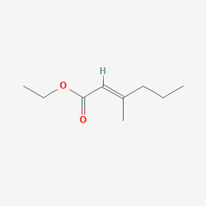 molecular formula C9H16O2 B2942689 ethyl-3-methyl-2-hexenoate CAS No. 15677-00-6; 22210-21-5