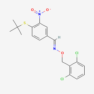 4-(tert-butylsulfanyl)-3-nitrobenzenecarbaldehyde O-(2,6-dichlorobenzyl)oxime