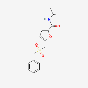 N-isopropyl-5-(((4-methylbenzyl)sulfonyl)methyl)furan-2-carboxamide