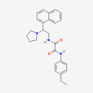 molecular formula C26H29N3O2 B2942776 N'-(4-ethylphenyl)-N-[2-(naphthalen-1-yl)-2-(pyrrolidin-1-yl)ethyl]ethanediamide CAS No. 941872-11-3