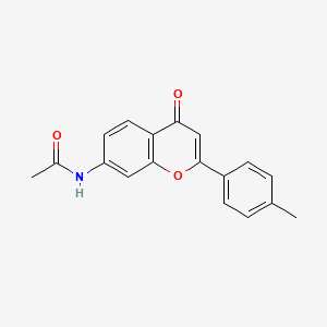 molecular formula C18H15NO3 B2942789 N-[2-(4-methylphenyl)-4-oxo-4H-chromen-7-yl]acetamide CAS No. 923673-80-7