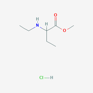 molecular formula C7H16ClNO2 B2942794 Methyl 2-(ethylamino)butanoate hydrochloride CAS No. 2137458-83-2