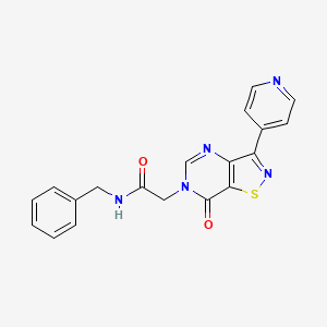 molecular formula C19H15N5O2S B2942810 N-benzyl-2-(7-oxo-3-(pyridin-4-yl)isothiazolo[4,5-d]pyrimidin-6(7H)-yl)acetamide CAS No. 1251684-81-7