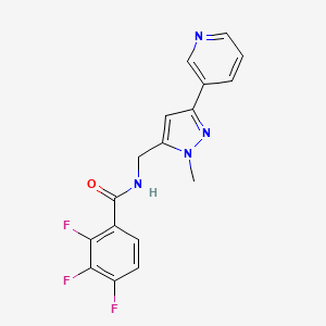 2,3,4-trifluoro-N-((1-methyl-3-(pyridin-3-yl)-1H-pyrazol-5-yl)methyl)benzamide