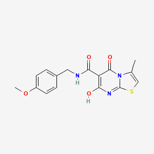molecular formula C16H15N3O4S B2942815 7-羟基-N-(4-甲氧基苄基)-3-甲基-5-氧代-5H-噻唑并[3,2-a]嘧啶-6-甲酰胺 CAS No. 898457-82-4