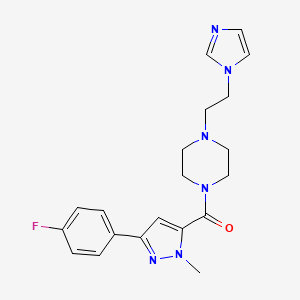 (4-(2-(1H-imidazol-1-yl)ethyl)piperazin-1-yl)(3-(4-fluorophenyl)-1-methyl-1H-pyrazol-5-yl)methanone