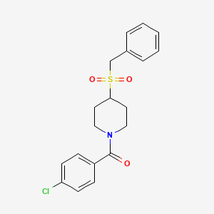 (4-(Benzylsulfonyl)piperidin-1-yl)(4-chlorophenyl)methanone