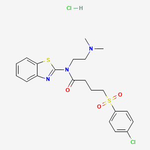 N-(benzo[d]thiazol-2-yl)-4-((4-chlorophenyl)sulfonyl)-N-(2-(dimethylamino)ethyl)butanamide hydrochloride