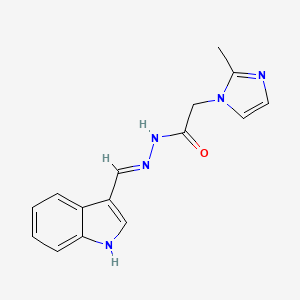 N'-[(E)-1H-indol-3-ylmethylidene]-2-(2-methyl-1H-imidazol-1-yl)acetohydrazide
