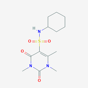 molecular formula C13H21N3O4S B2942864 N-cyclohexyl-1,3,4-trimethyl-2,6-dioxopyrimidine-5-sulfonamide CAS No. 893338-00-6