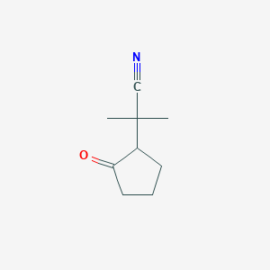 molecular formula C9H13NO B2942884 2-Methyl-2-(2-oxocyclopentyl)propanenitrile CAS No. 29777-64-8