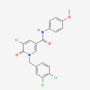 molecular formula C20H15Cl3N2O3 B2942894 5-chloro-1-(3,4-dichlorobenzyl)-N-(4-methoxyphenyl)-6-oxo-1,6-dihydro-3-pyridinecarboxamide CAS No. 339023-93-7