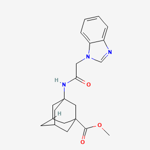 molecular formula C21H25N3O3 B2942897 methyl 3-[2-(1H-1,3-benzodiazol-1-yl)acetamido]adamantane-1-carboxylate CAS No. 1207055-06-8