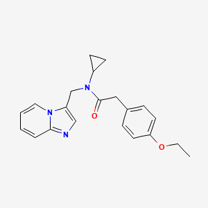 molecular formula C21H23N3O2 B2942941 N-cyclopropyl-2-(4-ethoxyphenyl)-N-({imidazo[1,2-a]pyridin-3-yl}methyl)acetamide CAS No. 1448044-55-0